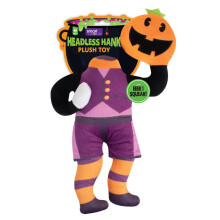 Halloween Pumpkin Plush Teething Chew Pet Toy Dog Puppy Tug Squeaker Stimulating