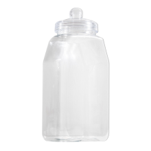Rectangular Sweet Jar 1150ml Clear Plastic Tub Screw Top Lid Biscuits Storage