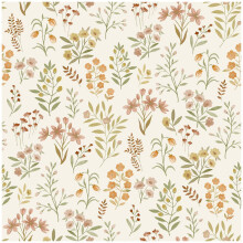 Grandeco Placed Posey Neutral Pink Wallpaper Paste The Wall Vinyl Scrubbable