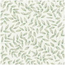 Grandeco Jessy Inia Sage Green Leaf Wallpaper Paste The Wall Vinyl Scrubbable