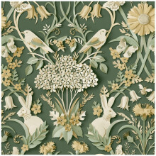 Fine Decor Woodland Green Wallpaper Paste The Paper Washable Kids Room Bedroom