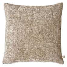 Textured Piped Cushions Belgravia Decor Beige 50 x 50cm Square Pillow