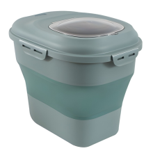 Green Collapsible Pet Food Storage Container 25L Airtight Lid Scoop Dog Puppy