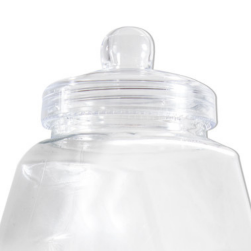 Rectangular Sweet Jar 1150ml Clear Plastic Tub Screw Top Lid Biscuits Storage 2