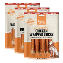 Pack of Wrapped Sticks Dog Treats Chicken Puppy Pet Dental Chew Snack Low Fat