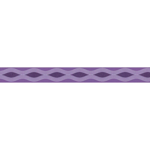 Retro Wave Wallpaper Border Self Adhesive Purple Textured Vinyl 5 Meter