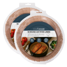 Air Fryer Liner Pack of 80 Round With Sides Heat Resistant Up To 230 Degrees