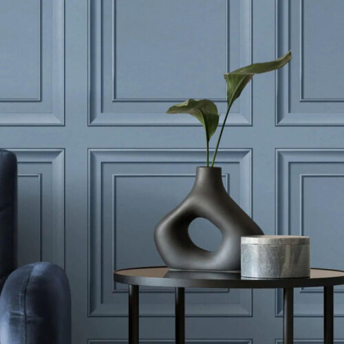 Fine Decor Fine Decor Square Panel Blue Wallpaper Elegant Classic Paste The Paper Washable 2