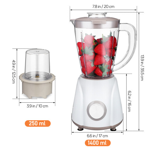 White Plastic Juice Maker Multifunctional 3-Gear Electric Juicer 2