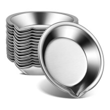 50Pcs Stainless Steel Small Round Paint Trays, Painting Color Palette Makeup Mixing Palette Paint Mixing Cups