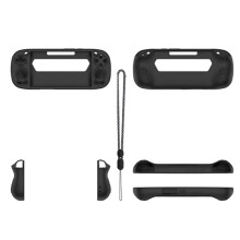 Silicone Protective Case for Retroid Pocket 5 Handheld Console Solid Color Cover Anti-Slip Grip Dustproof Shell Black