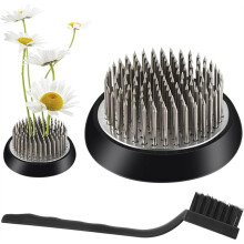 Flower Frog Stem Holder 2.4 Inch Vases Bouquet Holder & Multi-Function Cleaning Brush Set - 2-Piece Combo