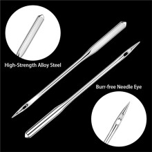 100 Pcs Universal Sewing Machine, 5 Size with Bobbin, Threader, Ripper, Compatible