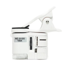 OUTAD 100X Mini Microscope with Cell Phone Magnifier and Ultraviolet Currency Detection Function