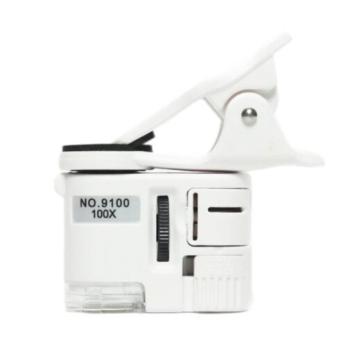 OUTAD 100X Mini Microscope with Cell Phone Magnifier and Ultraviolet Currency Detection Function