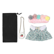 (As show, strawberryheadband) Plush Doll Clothes Set DIY Cute 12inch Plush Doll Clothes Dress for Role Playing Games Preschool Cen