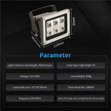 Lampada Fotopolimerizzatrice A LED UV per Stampa 3D SLA/DLP/LCD, Lampada Fotopolimerizzatrice UV per Resina da 405 Nm e 6 W con Staffa Rotante, Spina