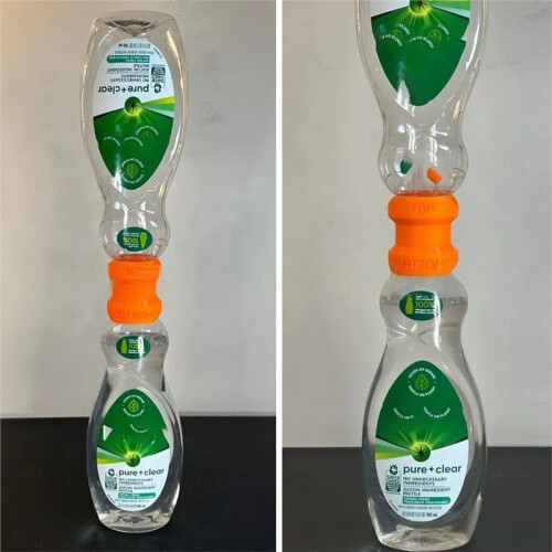 Plastic -Saving Dispenser - Suitable for Hand Wash,Shampoo,Shower Gel, Leak-Proof 1