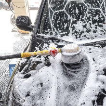 Car Cleaning Brush with Long Handle, Adjustable Foam Wash Brush, Rotating Automatic Brushes for Vehicle Maintenance