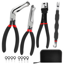 Automotive Electrical Disconnect Pliers Kit,with Straight&60 Pliers,Hose Clamp Plier,Wire Terminal Removal B