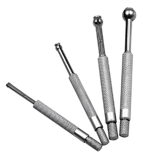 4pcs Telescoping Small Hole Gauge Set Full Round Spherical Shaped Hardened Bore Gauge Flat