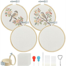 3 Inch Embroidery Hoop Set, for All Stitching Techniques, Solve Fabric Slippage, Threading Hassles, Saves