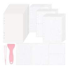 Blank Release Paper Binder Refills Double-Sided Reusable Sticker Paper for A5 6 Sticker Storage Organizer Book