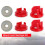 Polyurethane Rear Diff Mount Bushing Kit for  Forester SG5 2008-2013 Impreza WRX STI 08-14 Chassis Auto Spare Part 3