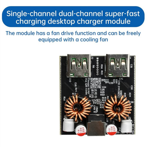 Fast Charging Desktop Charger Module Full Protocol DIY Motherboard Dual-Channel Charger Module PD100W 2