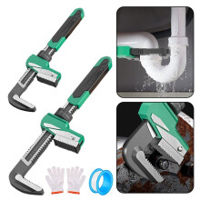 Ergonomic Wide-Jaw Adjustable Wrench Set for Home and Professional Use, 80mm/130mm 80mm