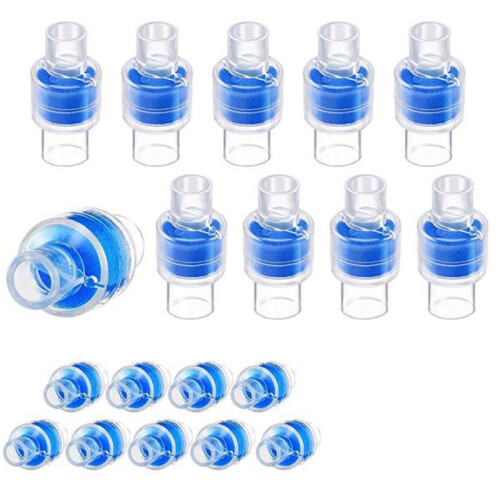 For HME Heat Moisture Exchange Filter in- Humidification Solution Unit HME Filter Replacement for Tracheostomy 20Pcs