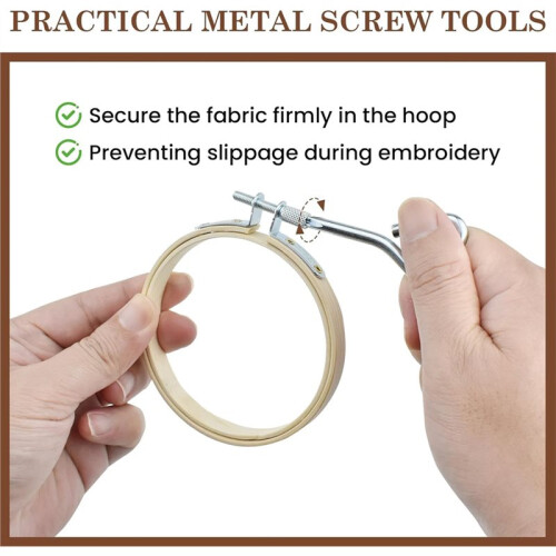 3 Inch Embroidery Hoop Set, for All Stitching Techniques, Solve Fabric Slippage, Threading Hassles, Saves 1