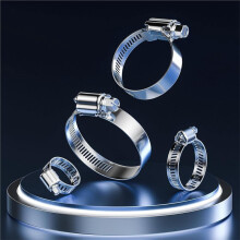 101 Stück Edelstahl-Schlauchschellen, Kraftstoffleitungsschlauch-Federdrahtklemmen für 8-44 mm Schläuche, Wasserrohr-Luftschlauch-Set
