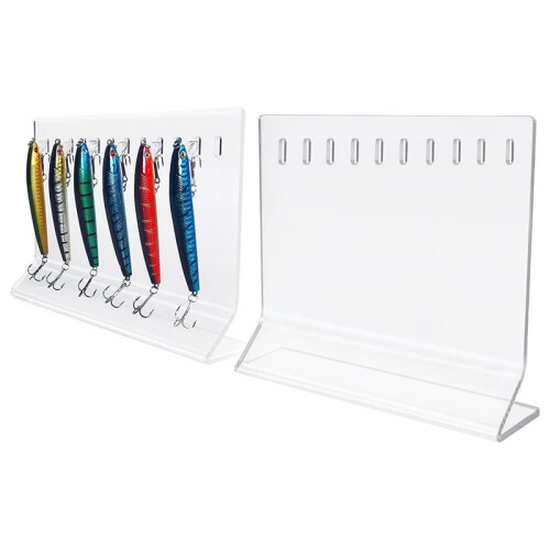 Acryl-Angelköder-Präsentationsständer für Je 10 Köder, Doppelpackung - Ideal für Laden und Heimdekoration 1