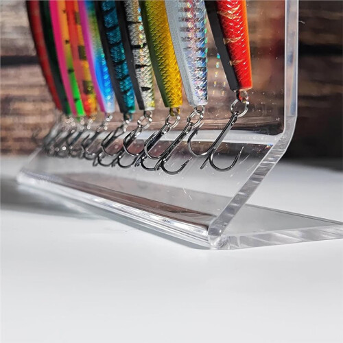 Acryl-Angelköder-Präsentationsständer für Je 10 Köder, Doppelpackung - Ideal für Laden und Heimdekoration 2