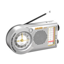 Rádio-Relógio Retrô  Portátil de Alta Sensibilidade FM AM SW, Rádio de Mão Recarregável para Idosos B