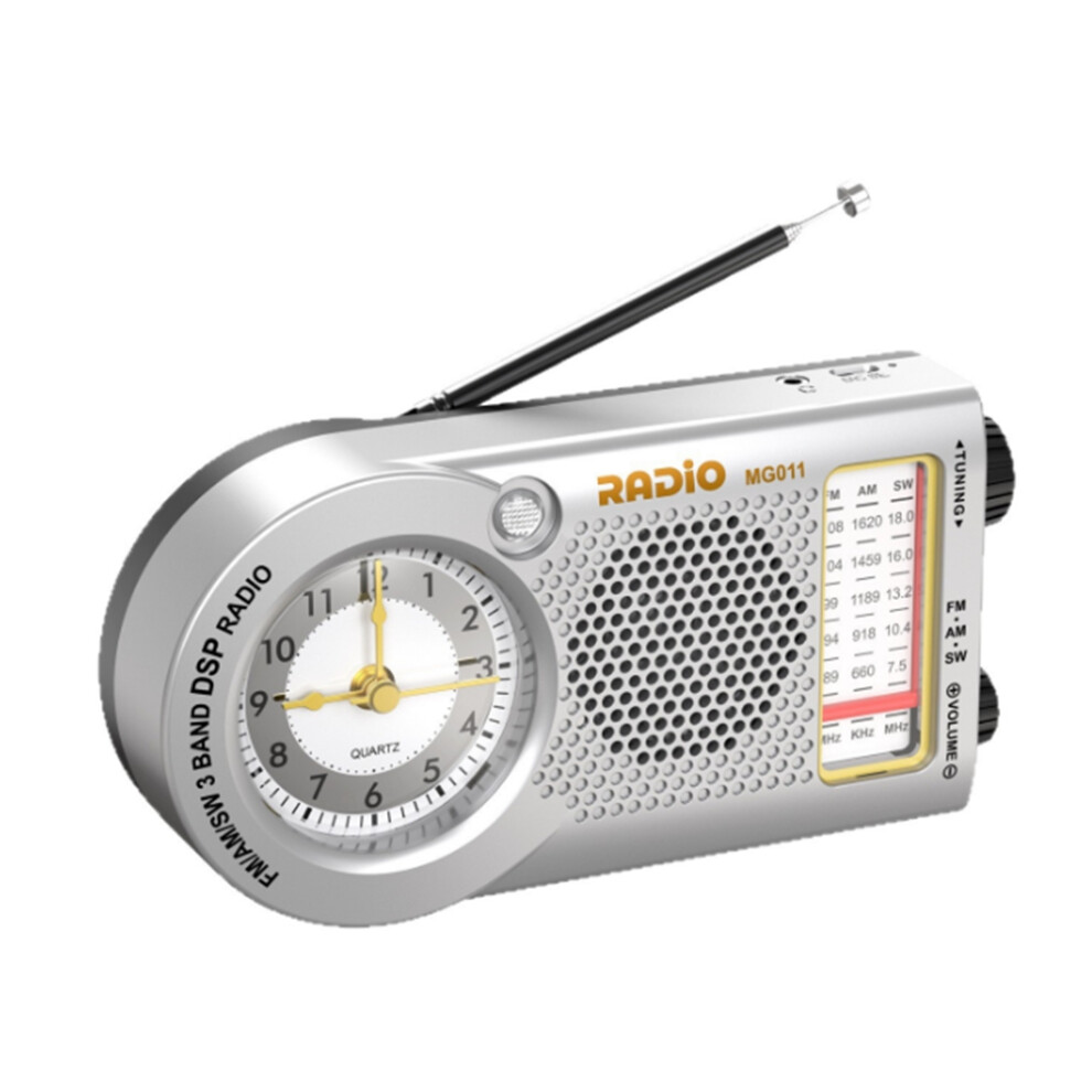 Retro Clock Radios High Sensitivity Portable Fm Am Sw Radio Handhel Rechargeable Radio Elderly B 6034127335329