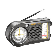 Retro Clock Radios High Sensitivity Portable FM AM SW Radio Handhel Rechargeable Radio Elderly A