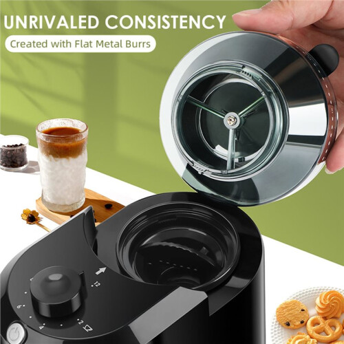 Electric Coffee Grinder Adjustable Burr Mill Conical Coffee Bean Grinding with 28 Precise Grind Setting 220V EU Plug 2