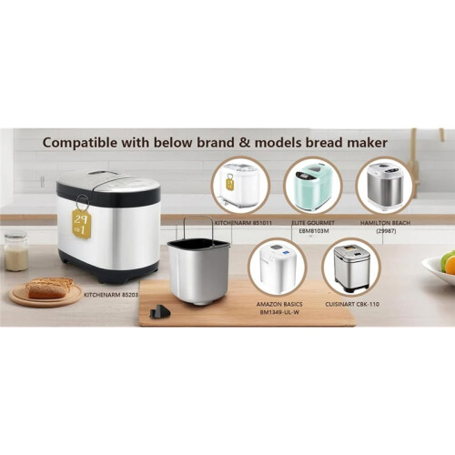 Square Bread Maker Pan Replacement with Non-Sticking Coating,for / Beach/Kitchenarm/Elite Gourmet 2 Bl 2