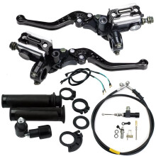 Hydraulisches Kupplungskit für Motorräder, Bremshebel, Hauptbremszylinder, Ausgleichsbehälter mit Griff und Bremsschlauch für Motocross Vento