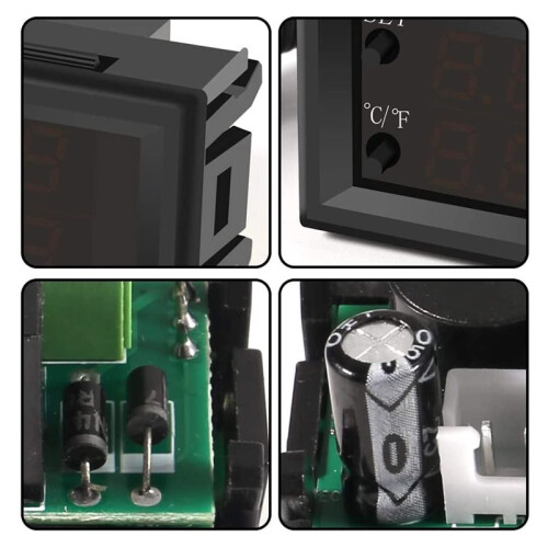 Dual Color LED Display Temperature Controller Module for Heating/Cooling -50 to 110 Celsius 12V Programmable Heating 2