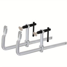 Grampos de Aço Leves com Haste de Fixação em Formato de F, 160x60mm, para Soldagem, Marcenaria, Metalurgia e Artesanato.