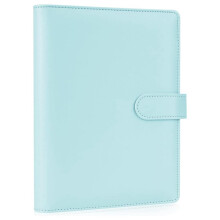 PU Leather A5 Ring Binder with Magnetic Closure 6 Ring Binder Cover for A5 Filler Paper, Refillable Notebook E