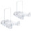 2 Pack Plate Stands for Display, Adjustable Acrylic Display Stand, Photo Frames & Artwork - Clear Stable Holder 1