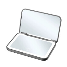 Compacte -Make-Upspiegel met 3-Kleurige LED-Verlichting, 2x Vergroting, Draagbare Reismake-Upspiegel A
