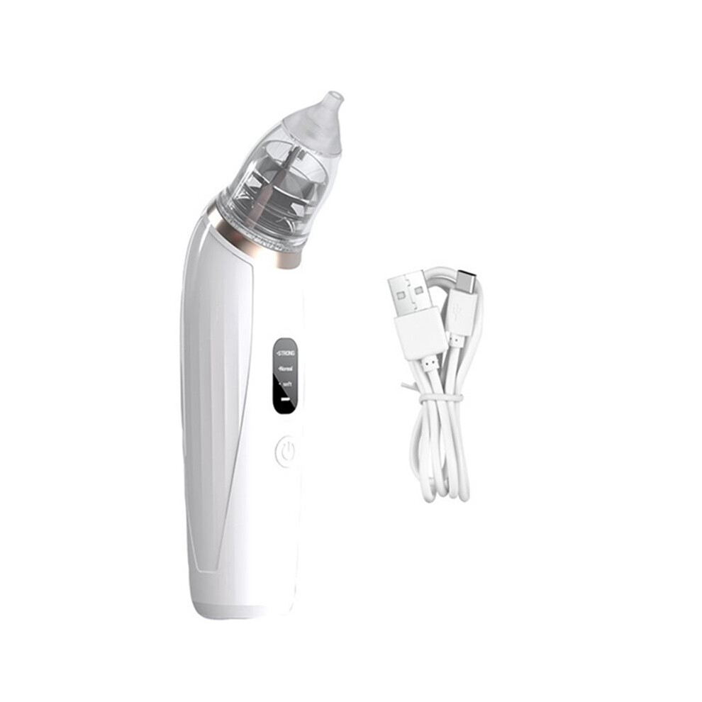 Baby Electric Nasal Aspirator Rechargeable Nose Suction Device Food Grade Silicone Tips 3 Suction Modes Nose Cleaner A