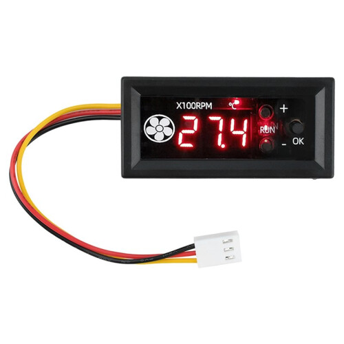 PWM Fan Temperature Controller Speed Controller LED Digital Display Temperature Speed Meter with Temperature Sensor 2