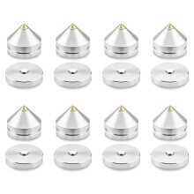 8 Stück HiFi-Lautsprecherständerfüße Aus Metall-Aluminiumlegierung, Fußpads, Spikes, Kegelfußständer, Nägel M22x22,5mm