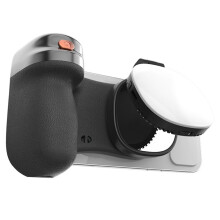 Magnetic Phone  Selfie Stick Handheld Portable Photography Selfie Phone Grip with LED Light Ergonomic White